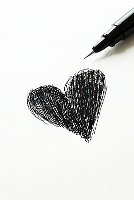 JPG 편집이미지 사람없음 하트 그리기 낙서 샤프 그림 드로잉 편집실사 AI포토 AI콘텐츠 모양 모션 미술 펜 CG 파일형식