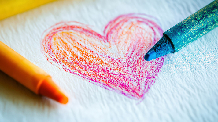 JPG 편집이미지 색연필 사람없음 하트 그리기 낙서 그림 편집실사 AI포토 AI콘텐츠 모양 모션 학용품 CG 파일형식