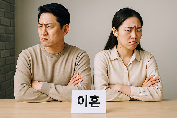 JPG 편집이미지 여자 남자 종이 탁자 상반신 성인 두명 팔짱 분노 짜증 찡그림 부부싸움 불화 이혼 의료성형뷰티 성인만 편집실사 AI인물포토 AI콘텐츠 부부 감정 가구 모션 표정 사람 CG 싸움 파일형식 AI포토