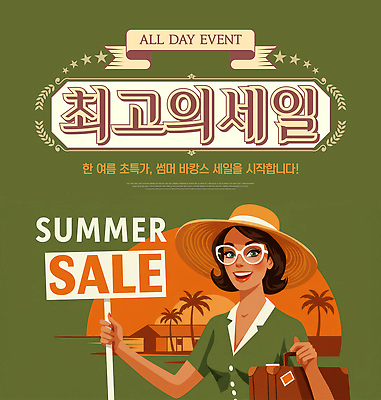 PSD 편집이미지 여자 숙소 한명 미소 들기 상반신 성인 초록색 여름 바캉스 야자수 세일 노을 여행가방 팻말 복고 밀짚모자 성인여자한명만 안경낌 이미지편집 자연요소 나무 모자_잡화 1 계절 안경 컬러 가방 모션 휴가 프레임 표정 사람 여자한명만 성인여자만 파일형식