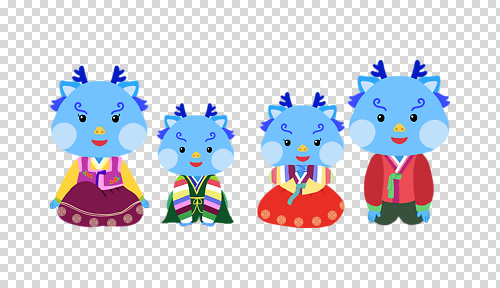 편집이미지 가족 미소 누끼 사람없음 절 한복 PNG 청룡캐릭터 캐릭터 한국전통 관계 표정 인사 전통의상 용캐릭터 청룡 파일형식