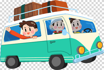 편집이미지 남자 누끼 상반신 세명 친구 운전 짐 승차 손인사 캠핑카 PNG 미니밴 관계 모션 자동차 사람 인사 밴 파일형식
