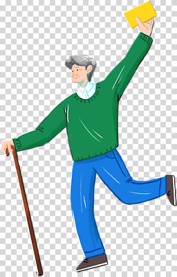 전신 편집이미지 노년 남자 지팡이 한명 웃음 들기 누끼 달리기 잡기 PNG 노인남자한명만 1 모션 표정 사람 성인 남자한명만 노인남자만 파일형식