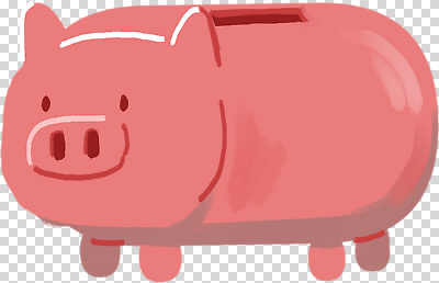 편집이미지 분홍색 누끼 사람없음 돼지저금통 돼지 PNG 컬러 포유류 저금통 파일형식 동물 저축 금융 경제