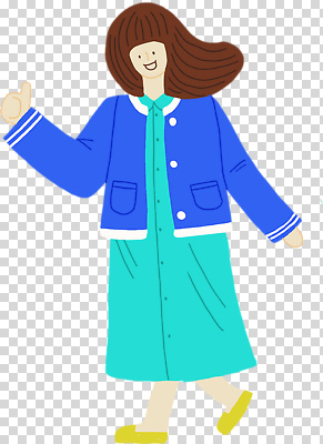 전신 편집이미지 여자 한명 미소 누끼 성인 파란색 걷기 따봉 PNG 성인여자한명만 1 컬러 모션 표정 사람 최고 여자한명만 성인여자만 파일형식