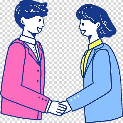 옷 여자 남자 비즈니스 모션 표정 사람 손짓 직장인 파일형식 비즈니스맨 비즈니스우먼 악수 미소 정장 손잡기 상반신 두명 성인만 성인 편집이미지 PNG 누끼