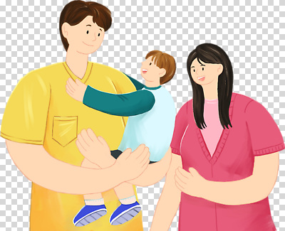 전신 편집이미지 여자 남자 어린이 가족 안기 미소 누끼 소년 상반신 성인 세명 PNG 관계 모션 표정 사람 파일형식