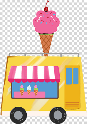 편집이미지 누끼 사람없음 조형물 노란색 체리 콘아이스크림 PNG 아이스크림차 차양막 푸드트럭 컬러 과일 아이스크림 미술 트럭 특수차량 아이스크림장사 차양 파일형식