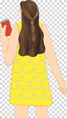 편집이미지 원피스 여자 한명 들기 누끼 성인 뒷모습 노란색 PNG 캔음료 성인여자한명만 1 옷 음료 뷰포인트 컬러 모션 사람 여자한명만 성인여자만 파일형식