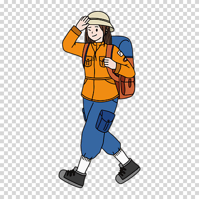 전신 편집이미지 여자 배낭 한명 누끼 성인 등산객 등산복 PNG 챙모자 성인여자한명만 모자_잡화 1 옷 가방 사람 등산 여자한명만 성인여자만 파일형식
