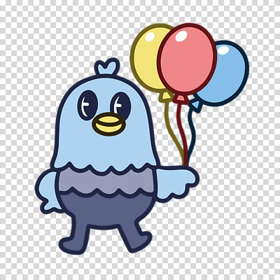 모션 조류 파일형식 풍선 캐릭터 들기 비둘기 편집이미지 PNG 사람없음 누끼