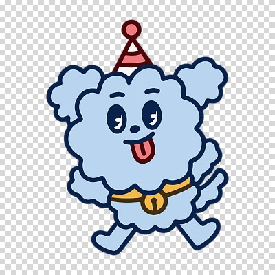 모자_잡화 동물캐릭터 모션 개 애견용품 파일형식 점프 메롱 개목걸이 고깔모자 개캐릭터 편집이미지 PNG 사람없음 누끼