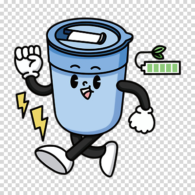 편집이미지 캐릭터 누끼 사람없음 달리기 건전지 PNG 충전 번개모양 텀블러 모양 모션 컵 번개 파일형식