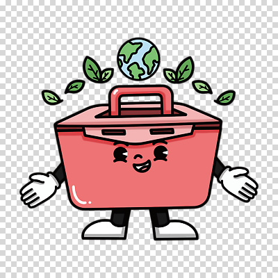 편집이미지 캐릭터 지구 잎 팔벌리기 누끼 사람없음 빨간색 용기 PNG 다회용품 식물 그릇 컬러 모션 재활용품 파일형식