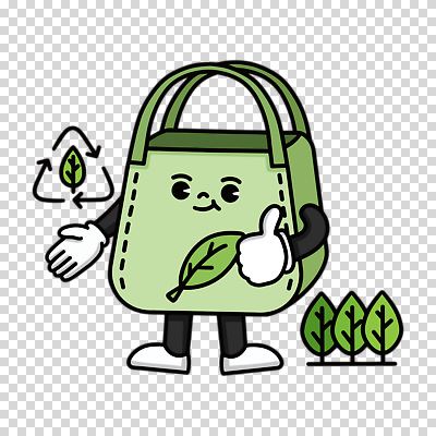 편집이미지 캐릭터 잎 누끼 사람없음 연두색 따봉 PNG 에코백 다회용품 재활용표시 식물 가방 표시 초록색 재활용 최고 에코 재활용품 파일형식