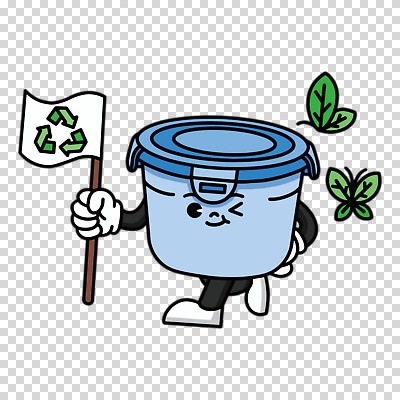 편집이미지 캐릭터 나비 잎 윙크 들기 누끼 사람없음 파란색 뚜껑 깃발 용기 PNG 다회용품 재활용표시 식물 그릇 컬러 곤충 모션 표시 표정 재활용 재활용품 파일형식