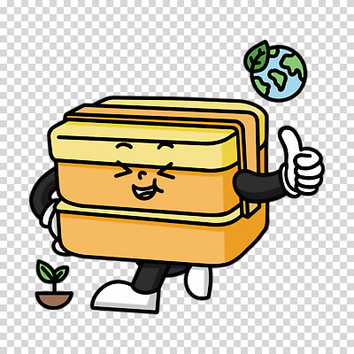 편집이미지 캐릭터 지구 누끼 사람없음 노란색 따봉 PNG 도시락통 다회용품 컬러 최고 용기_그릇 재활용품 파일형식