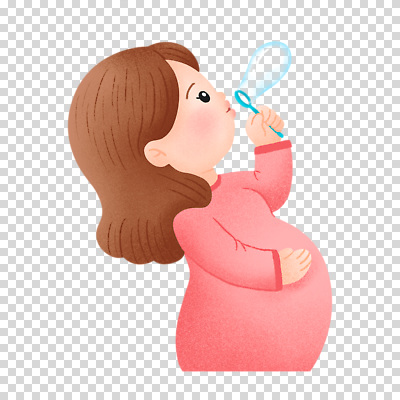 1 컬러 모션 사람 임신 파일형식 한명 여자 분홍색 불기 비눗방울 임산부 PNG 편집이미지 누끼 상반신