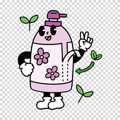 편집이미지 잎 누끼 사람없음 라벨 보라색 벗겨짐 브이 PNG 펌프 샴푸용기 식물 컬러 모션 프레임 손짓 용기_그릇 샴푸 파일형식