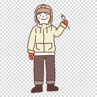 전신 편집이미지 모자 남자 한명 들기 누끼 꼬치 PNG 마시멜로우 1 잡화 모션 디저트 사람 파일형식