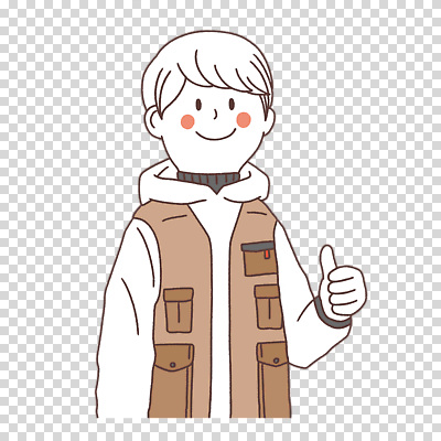 편집이미지 남자 한명 미소 누끼 상반신 조끼 따봉 PNG 1 표정 사람 외투 최고 파일형식