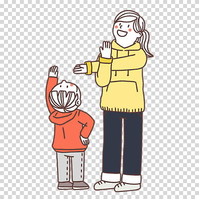 전신 편집이미지 여자 남자 어린이 허리손 누끼 두명 손들기 스트레칭 PNG 모자관계 아들 포즈 가족 모션 엄마 사람 운동 파일형식