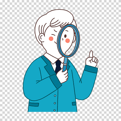 편집이미지 남자 돋보기 한명 들기 누끼 상반신 관찰 PNG 1 모션 사람 파일형식