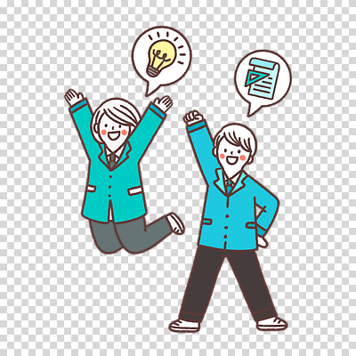 전신 편집이미지 여자 남자 허리손 말풍선 전구 아이디어 누끼 두명 손들기 점프 만세 문서 PNG 포즈 컨셉 모션 사람 파일형식