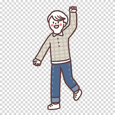 전신 편집이미지 남자 한명 누끼 손들기 걷기 PNG 1 모션 사람 파일형식