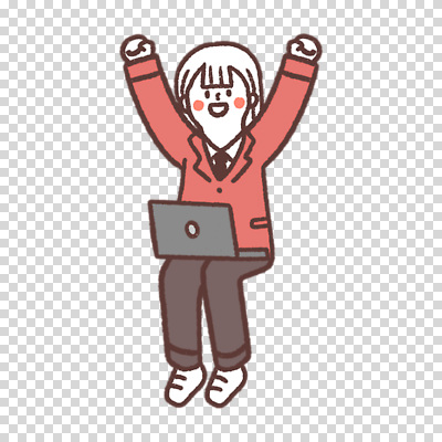 전신 편집이미지 여자 한명 누끼 앉기 노트북 만세 PNG 1 모션 사람 전자제품 파일형식