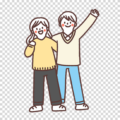 전신 편집이미지 여자 남자 어깨동무 누끼 두명 손들기 PNG 포즈 모션 사람 파일형식