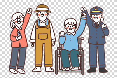 전신 편집이미지 모자 여자 남자 들기 누끼 여러명 손들기 파이팅 젖병 농부 장애인 휠체어 주부 PNG 역무원 직업 잡화 다수 모션 사람 아기용품 장애 파일형식