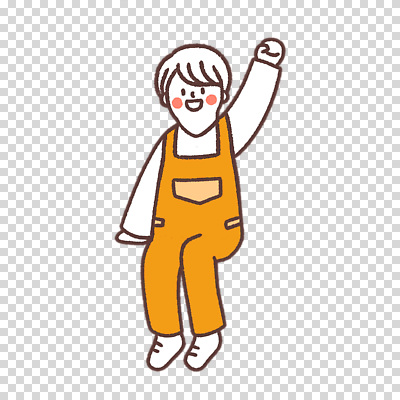 전신 편집이미지 남자 한명 누끼 앉기 노란색 손들기 멜빵바지 PNG 1 컬러 바지 모션 사람 멜빵 파일형식