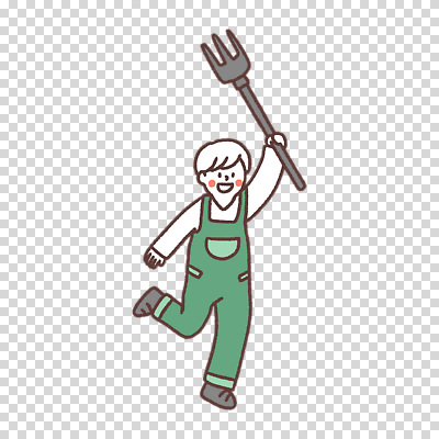 전신 편집이미지 남자 한명 들기 누끼 초록색 멜빵바지 PNG 갈퀴 1 컬러 바지 모션 사람 멜빵 파일형식