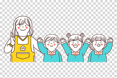 어린이 다수 모션 사람 교사 파일형식 유치원생 상반신 유치원선생님 만세 손들기 앞치마 여러명 여자 남자 편집이미지 PNG 누끼