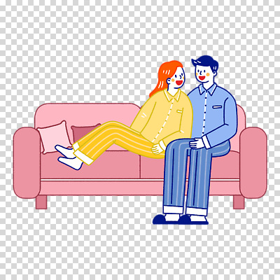 커플 의자 모션 사람 파일형식 기댐 앉기 소파 부부 전신 두명 남자 여자 편집이미지 PNG 누끼
