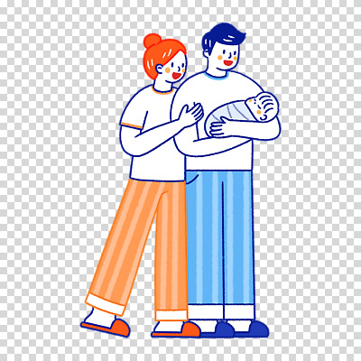 커플 관계 모션 사람 아기용품 아기 파일형식 전신 가족 부부 포대기 안기 신생아 세명 여자 남자 편집이미지 PNG 누끼