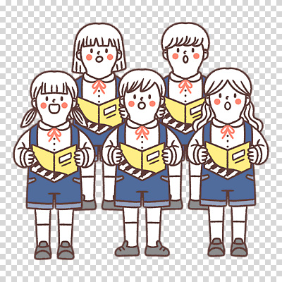 전신 편집이미지 여자 남자 어린이 노래 들기 누끼 여러명 악보 PNG 합창단 음악 다수 모션 사람 그룹 합창 파일형식