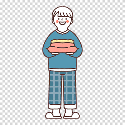전신 편집이미지 남자 어린이 한명 들기 누끼 파란색 잠옷 PNG 빨랫감 1 옷 컬러 모션 사람 빨래 파일형식 가사