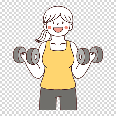편집이미지 여자 한명 들기 누끼 운동 노란색 아령 PNG 1 컬러 모션 건강 사람 파일형식