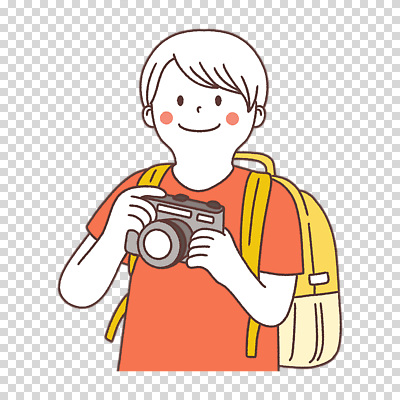 편집이미지 남자 여행 배낭 한명 들기 누끼 상반신 카메라 촬영 PNG 1 가방 모션 사람 전자제품 파일형식 잡화