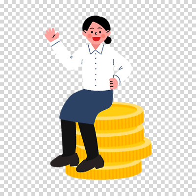 전신 편집이미지 여자 허리손 한명 누끼 앉기 손들기 손인사 PNG 동전탑 1 포즈 모션 사람 쌓기 동전 인사 파일형식 돈 예절 재산 금융 경제