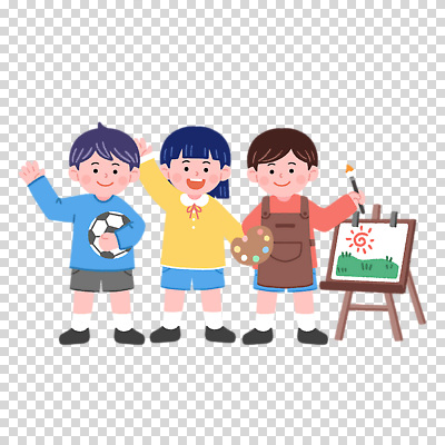 전신 편집이미지 여자 남자 종이 어린이 축구공 들기 누끼 세명 친구 붓 그리기 팔레트 이젤 PNG 공 축구용품 관계 모션 사람 미술도구 파일형식 스포츠용품 오브젝트 스포츠