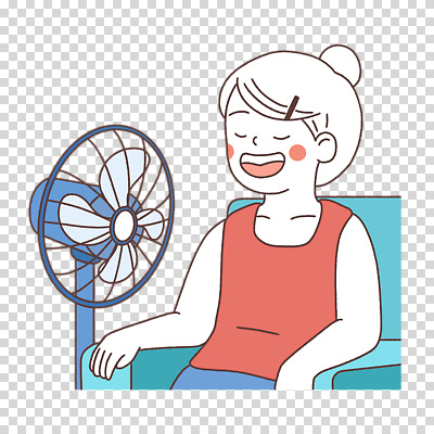 편집이미지 여자 한명 누끼 앉기 상반신 소파 눈감음 선풍기 시원함 PNG 1 의자 모션 사람 가전제품 파일형식 가구 생활용품 오브젝트