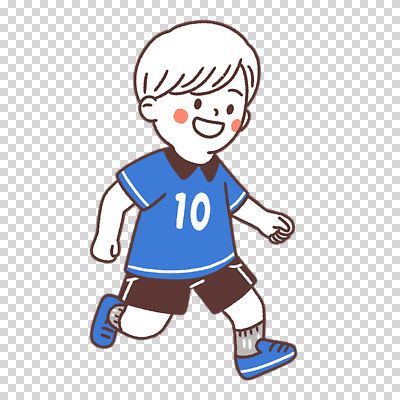 전신 편집이미지 남자 어린이 유니폼 한명 누끼 파란색 달리기 축구복 PNG 1 옷 컬러 모션 사람 운동복 축구 파일형식