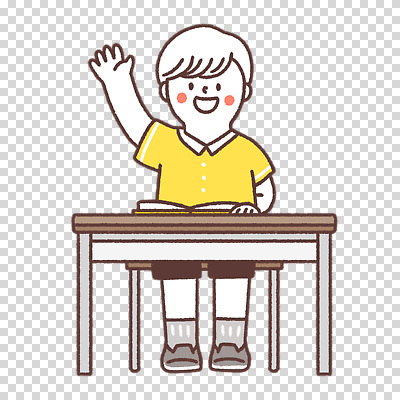 전신 편집이미지 남자 어린이 한명 누끼 앉기 손들기 질문 책상 PNG 1 가구 모션 사람 파일형식