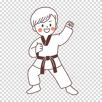 전신 편집이미지 남자 어린이 한명 누끼 태권도 태권도복 PNG 검은띠 1 스포츠용품 도복 사람 격투기 끈 파일형식
