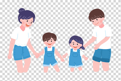 편집이미지 여자 남자 어린이 가족 누끼 여러명 손잡기 화목 청바지 멜빵바지 PNG 흰티 다수 컨셉 티셔츠 바지 관계 모션 사람 멜빵 파일형식