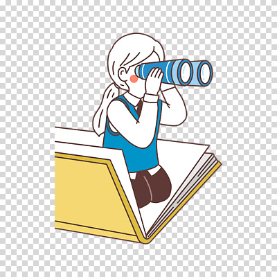 전신 편집이미지 여자 한명 들기 누끼 책 쌍안경 펼침 관찰 승차 무릎꿇기 PNG 1 모션 사람 망원경 파일형식