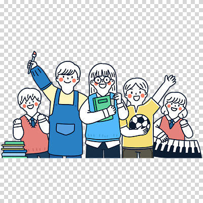 편집이미지 여자 남자 교복 축구공 청소년 들기 누끼 여러명 손들기 붓 피아노건반 PNG 책더미 안경낌 옷 안경 다수 공 축구용품 모션 사람 책 건반 피아노 무더기 파일형식